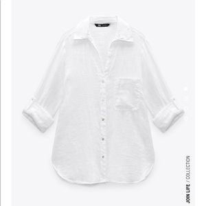 ZARA BASIC LINEN SHIRT